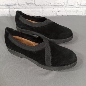 Clarks Black Suede Casual Low Heels Comfortable Everyday Shoes
